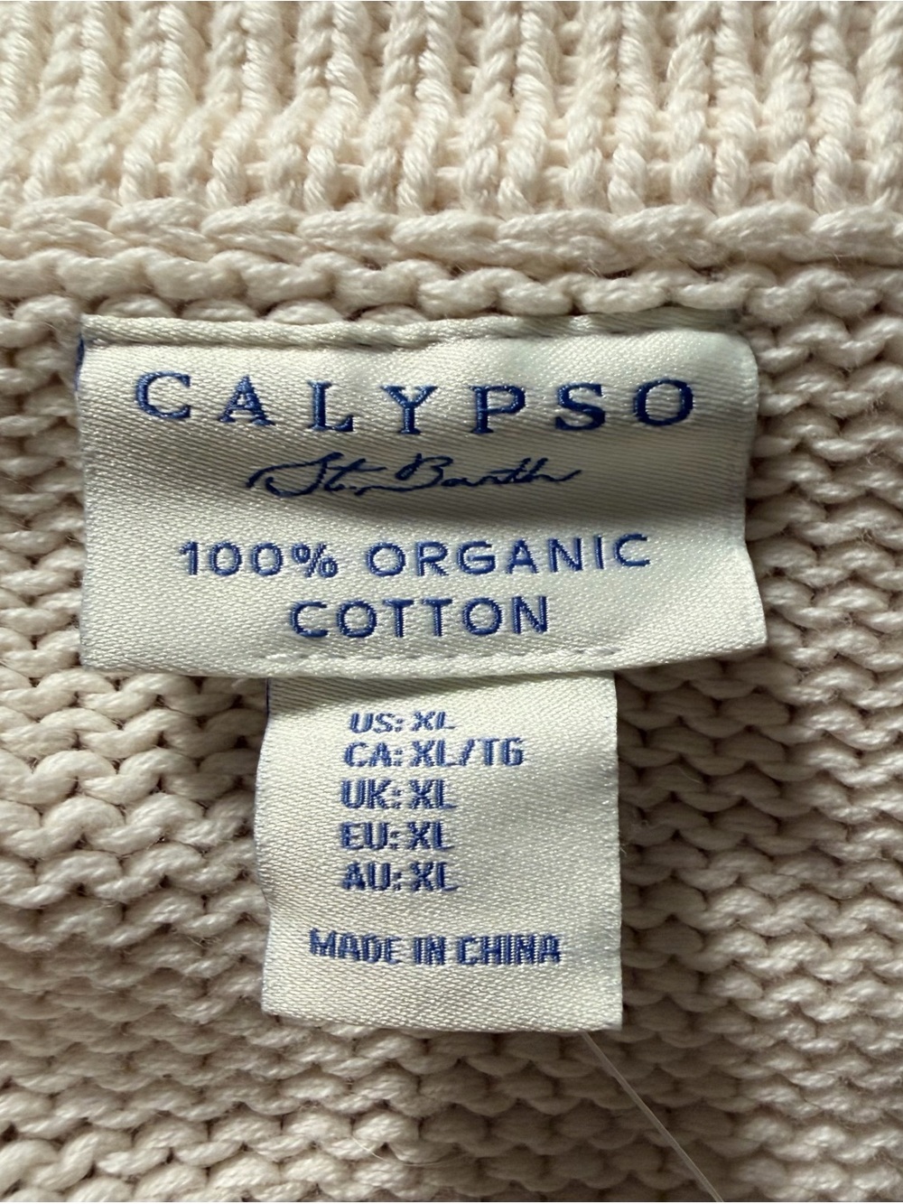Calypso St. Barth Cream and Black Striped Collared Knit Sweater - Picture 2 of 6